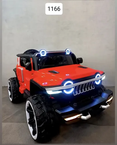 ماشین شارژی 4 موتوره جیپ.کد JEEP 1166.لاستیک اسفنجی