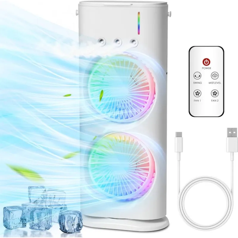 پنکه مه پاش شارژی Double-ended Spray Fan(اصل دارای رقص نور_ضمانت سلامت و اصالت کالا) gallery2