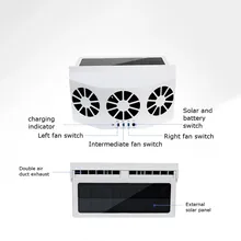 فن تهویه هوا خودرو انرژی خورشیدی SOLAR Power CAR Ventilation FAN(ضمانت کالا) gallery3