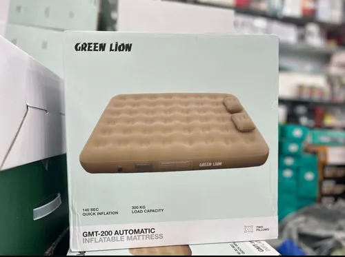 تشک بادی شارژی گرین لاین همراه با پمپ شارژی مدل GMT-200 Green Lion GMT-200 Automatic Inflatable Mattress - Beige