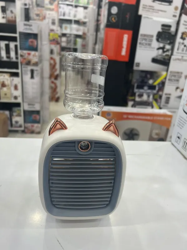 پنکه مه پاش شارژی رومیزی طرح فانتزی روباه | Rechargeable Desk Mist Fan with Cat Design gallery0