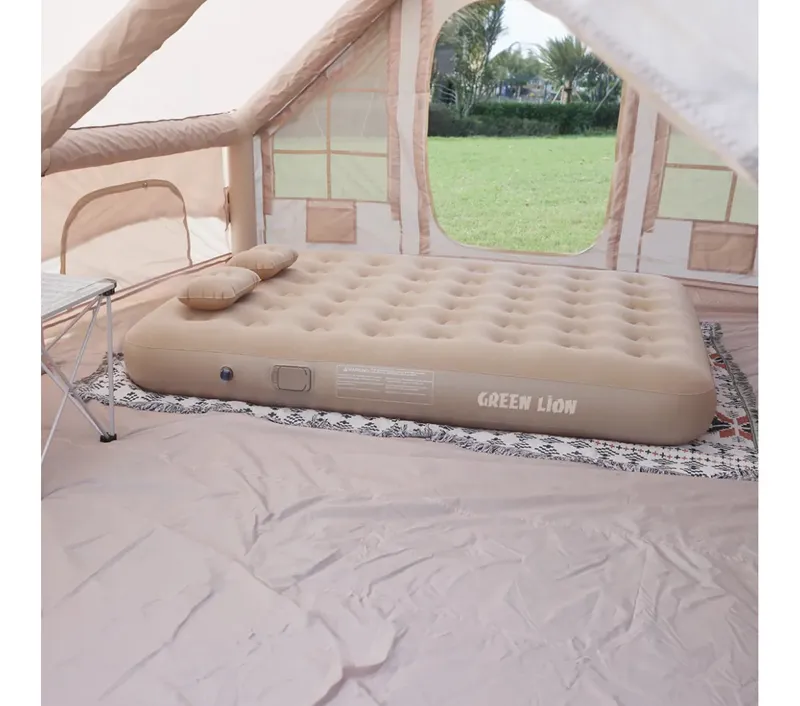 تشک بادی شارژی گرین لاین همراه با پمپ شارژی مدل GMT-200 Green Lion GMT-200 Automatic Inflatable Mattress - Beige gallery3