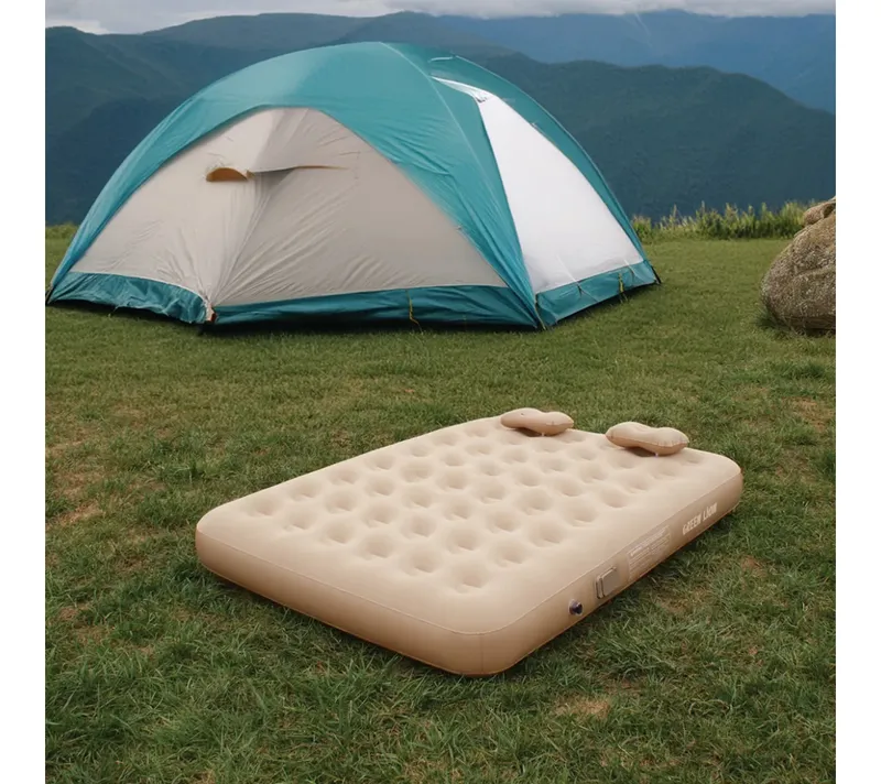 تشک بادی شارژی گرین لاین همراه با پمپ شارژی مدل GMT-200 Green Lion GMT-200 Automatic Inflatable Mattress - Beige gallery2