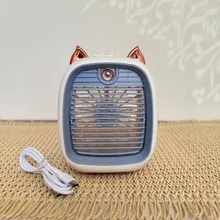 پنکه مه پاش شارژی رومیزی طرح گربه | Rechargeable Desk Mist Fan with Cat Desi gallery0