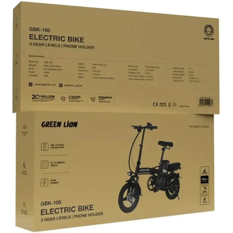 دوچرخه برقی 48 ولت گرین لاین Green Lion Electric Bike GBK-100 a gallery2