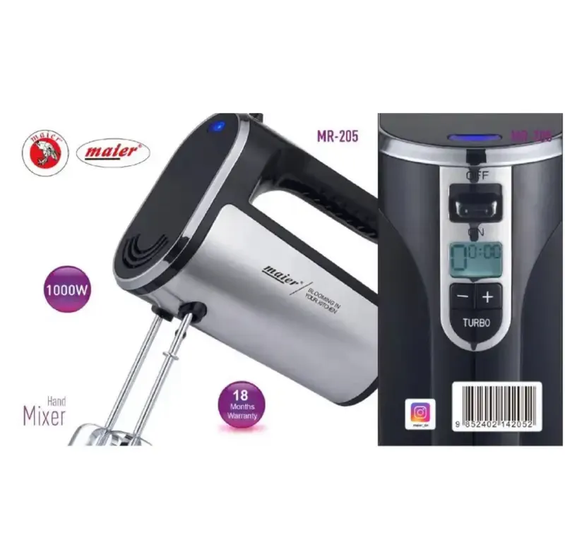 همزن برقی دیجیتال بدنه استیل تمام حرفه ای مایر آلمان مدل MR_205 gallery1