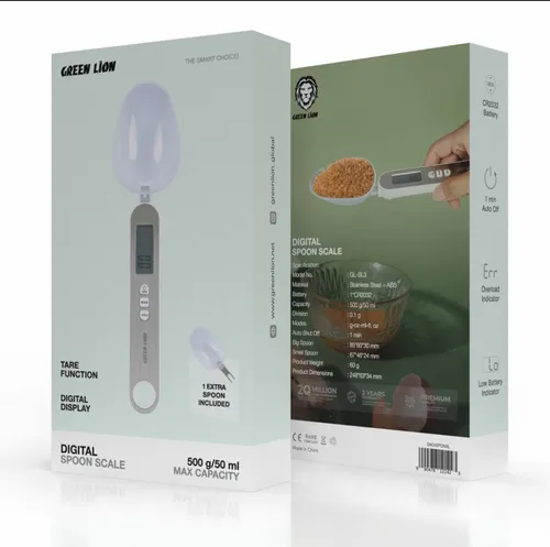 ترازو قاشقی دیجیتال گرین لاین Green lion Digital Spoon Scale مدلGL_SL3