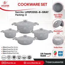 سرویس قابلمه جدید لایف اسمایل کامل گرانیت مدل  lifep20ss طوسی gallery0