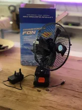 پنکه شارژی چرخشی 90 درجه 48 ولت توری فلزی مدل FAN LITHIUM 3PIN موتور براشلس( اصلی .ضمانت کالا) gallery1