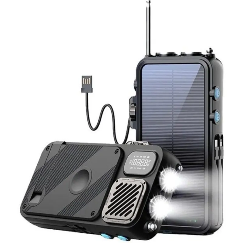 پاوربانک خورشیدی و اسپیکر بلوتوث پاورولوژی مدل Powerology 16000mAh Solar PP049 توان 20W gallery2