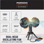 پنکه رومیزی پرودو مدل PD-LFST150 با چراغ و پاوربانک thumb 5