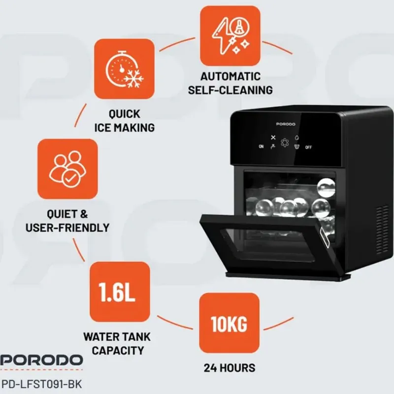 یخساز 10 کیلویی پورودو Porodo Sphere ice Machine PD-LFST091-BK gallery6