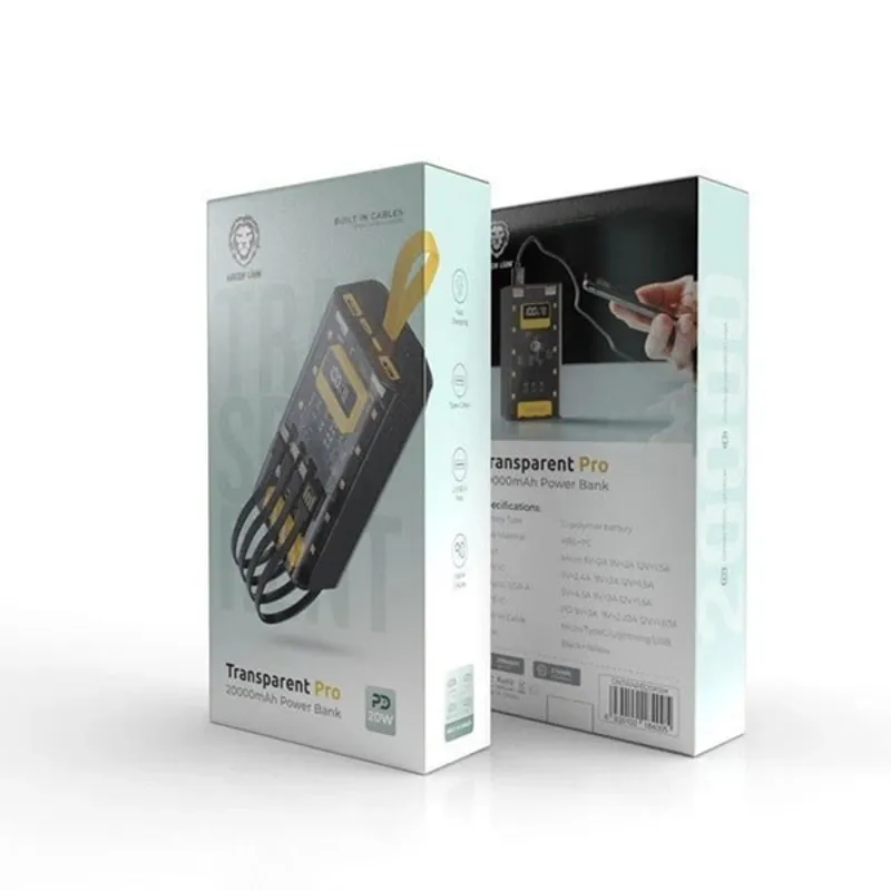 پاوربانک گرین مدل Transparent Pro ظرفیت 30 هزار میلی آمپر gallery0