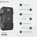 پاوربانک خورشیدی گرین مدل GNSOL5PN20 ظرفیت 20000 میلی آمپر با 5 پنل thumb 1