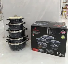 سرویس قابلمه 10 پارچ گرانیتی لایف اسمایل کد LIFEP7_10_BLACK__GREEN gallery1