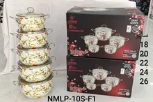 سرویس قابلمه 10 پارچ لعابی طرح دار کد NLMP_10S gallery3