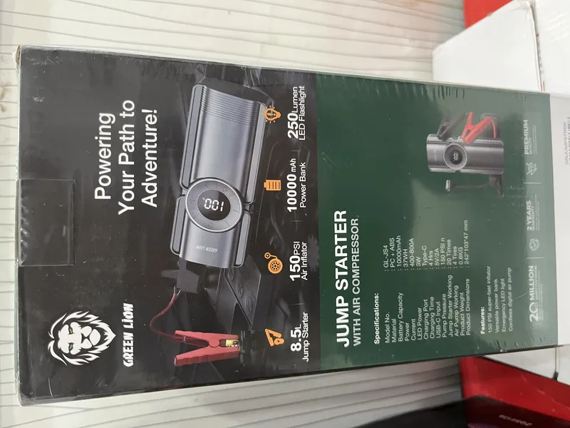 جامپ استارتر و پمپ باد گرین لاین  Portable Jump Starter with Air Pump gallery10