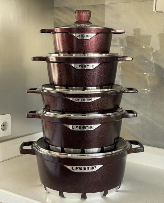 سرویس قابلمه ده پارچ لایف اسمایل مدل FLCM10 gallery8