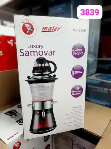 سماور برقی مایر مدل MR-3839طرح زغالی