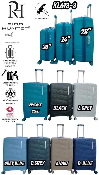 چمدان 3 عددی ریکو هانتر مدل RICO HUNTER KL613__3
