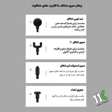 ماساژور تفنگی گان سرد و گرم 6 سر مدل MASSAGE GUN JY-760 PLUS gallery2