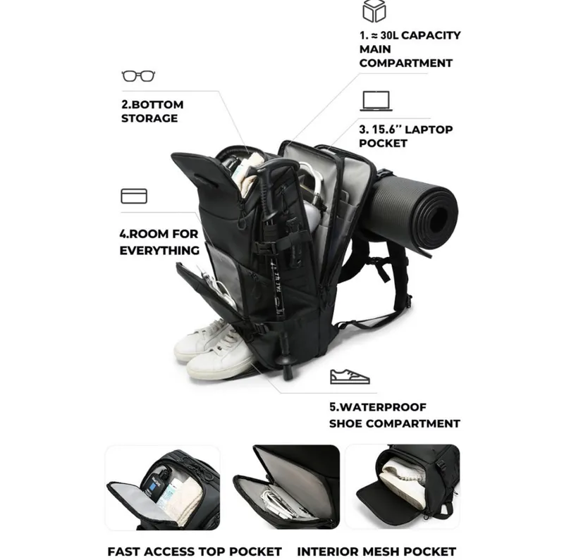 کوله پشتی کوهنوردی ، مسافرتی و لپ تاپ 15.6 اینچ بنج FW-229 gallery7
