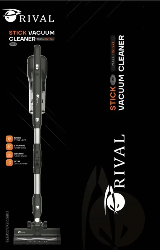 جارو عصایی سیمی دسته تاشو ریوال مدل 721 gallery1