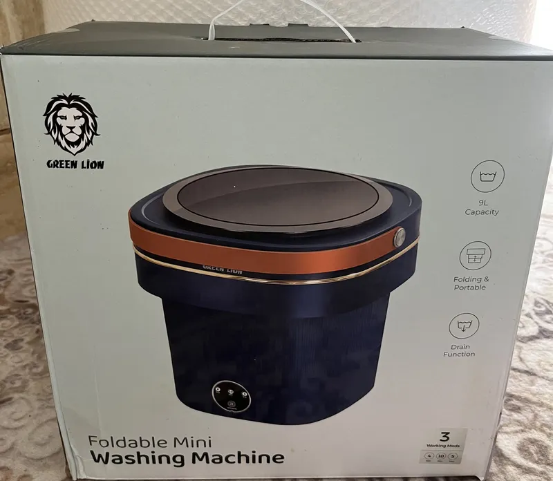 ماشین لباسشویی مینی گرین لاین مسافرتی و تاشو 9 لیتری مدل GNMINIWM9LBL ا Green Lion Foldable Mini Washing Machine 9L 60W gallery3