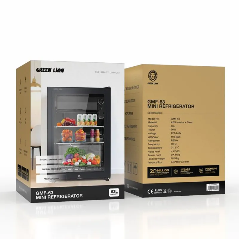 یخچال هتلی گرین 018322 Green Lion GMF-63 Mini Refrigerator 63L – Black gallery1