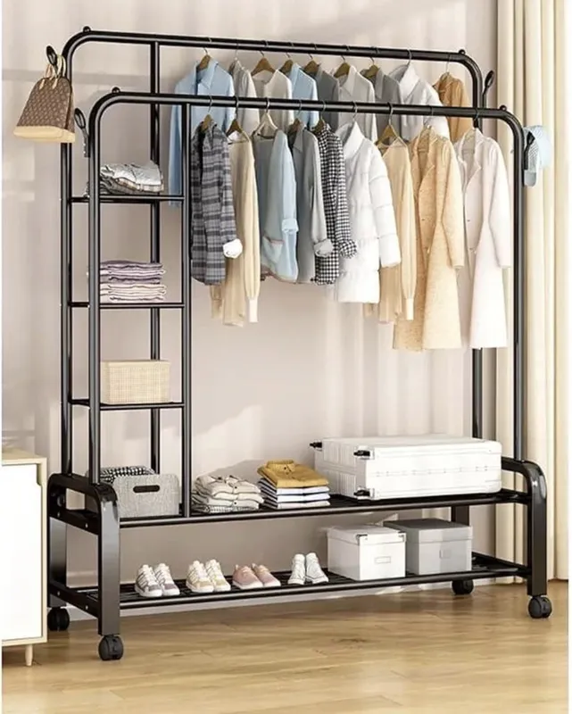 رگال لباس و جاکفشی 58 کیلویی چرخ دار قابل حمل دو لاین/اصل gallery3