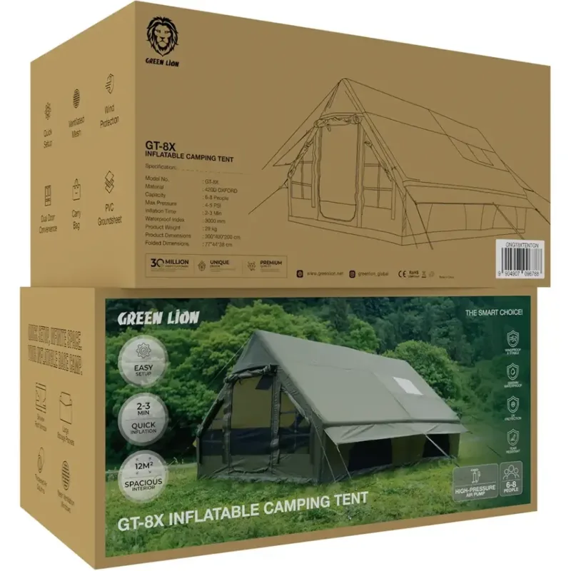 چادر بادی مسافرتی گرین لاین مدل GT-8X Inflatable Camping Tent/ اصل gallery2