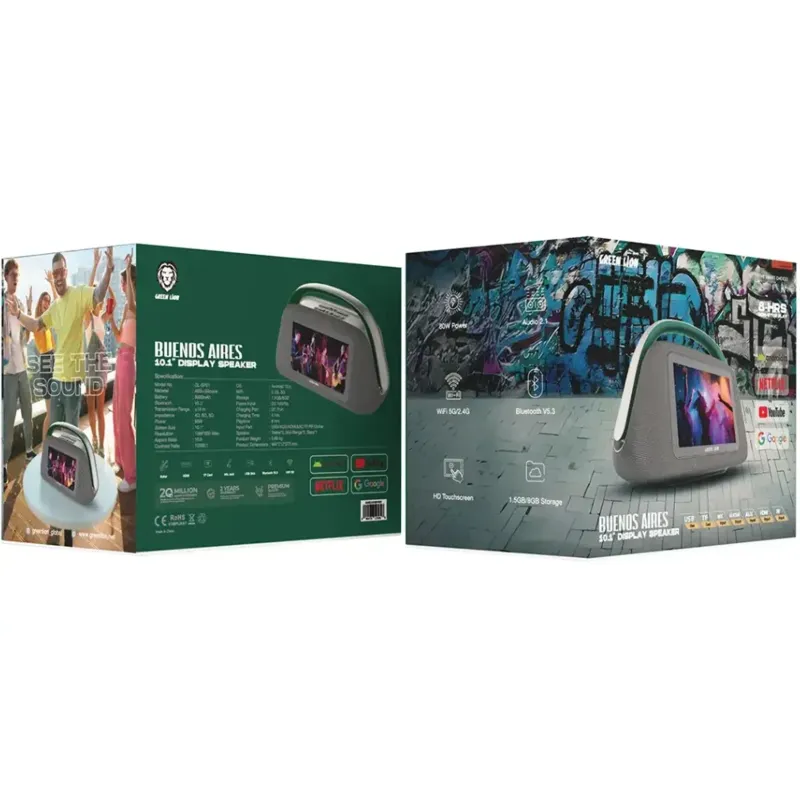 اسپیکر بلوتوثی گرین لاین مدل GNBUAIRSPK با نمایشگر gallery0