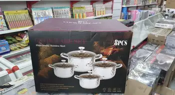 سرویس قابلمه 8 پارچ استیل چکشی