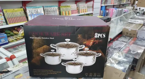 سرویس قابلمه 8 پارچ استیل چکشی