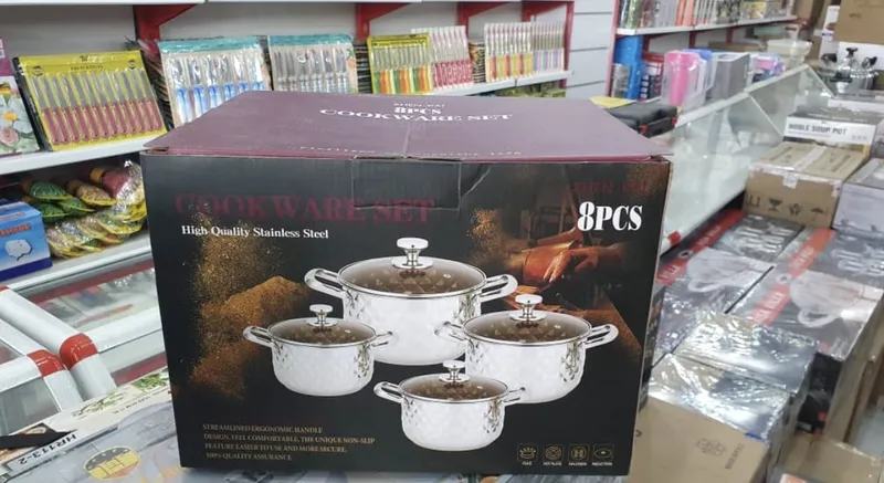 سرویس قابلمه 8 پارچ استیل چکشی gallery0