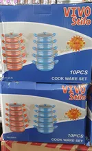 قابلمه ده پارچ تفلن رنگی مدل 254 gallery0