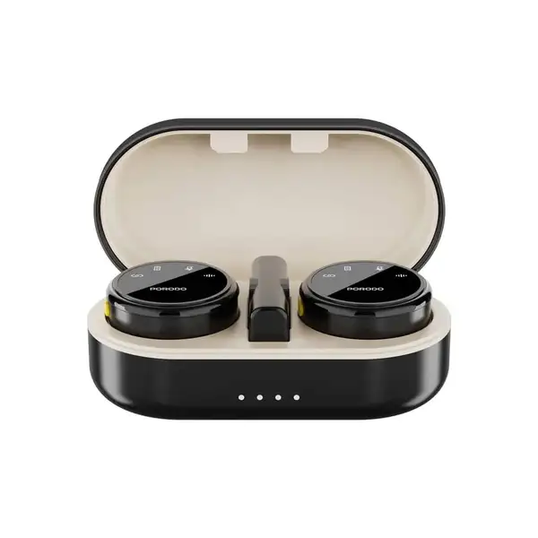 میکروفون یقه ای بی سیم پرودو مدل PD-WMDMIC-BK با دو فرستنده