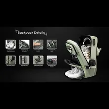 کوله پشتی بنج مدل BG-7251 ضد آب با درگاه USB و تایپ سی gallery9