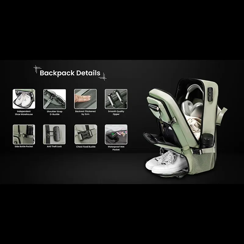 کوله پشتی بنج مدل BG-7251 ضد آب با درگاه USB و تایپ سی gallery9