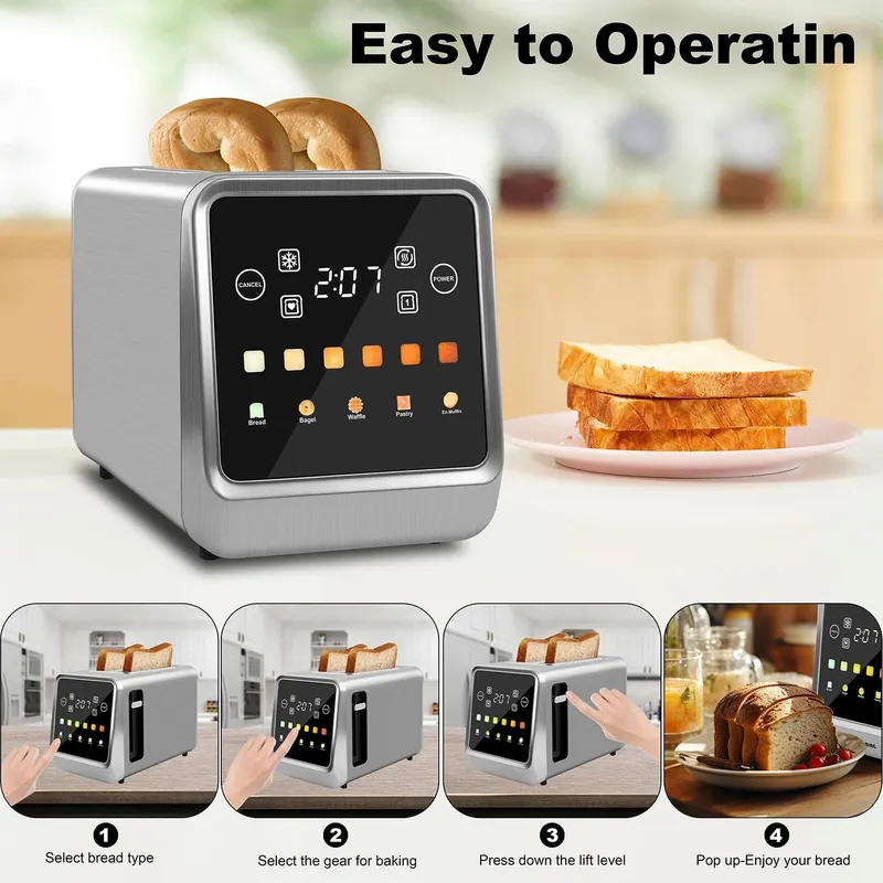 توستر نان دوتایی بدنه استیل نوتریکوک مدل TS201 آمریکا gallery2